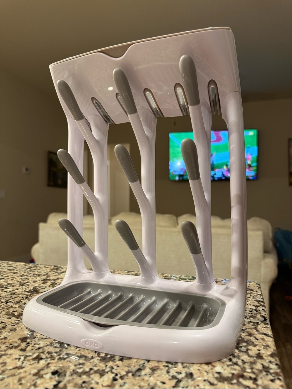Oxo White and Gray Bottle Drying Tree Rack